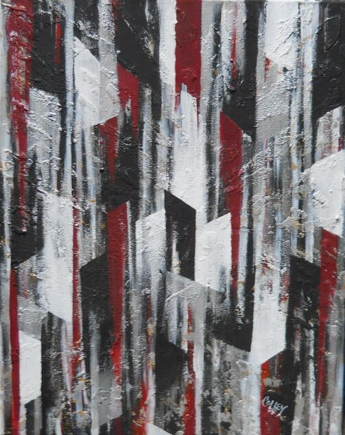 Shimmering Contrasts - Acrylic - 16x20"