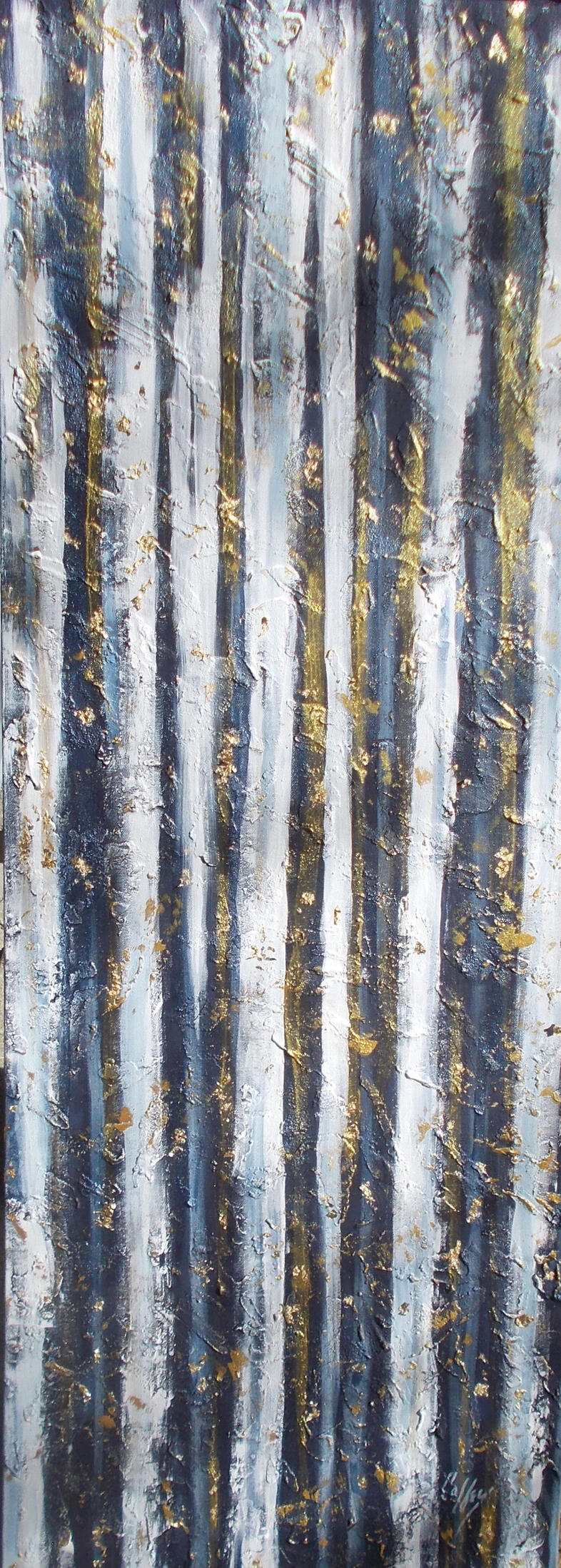 Moonlight Through the Birch 1 - 12x36"