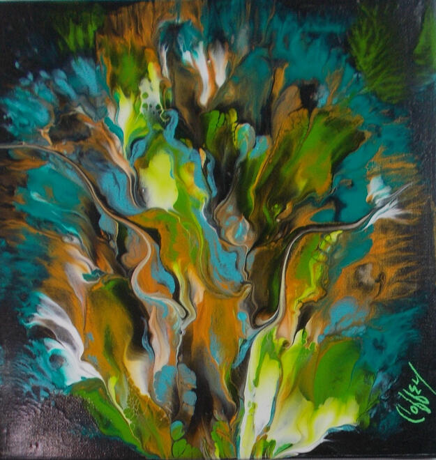 Turquoise Trails - 8x10" Acrylic (1)