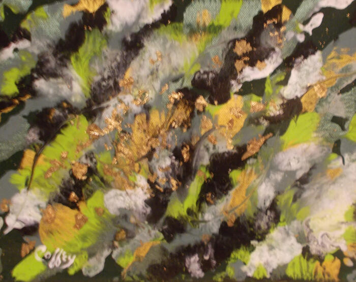 Fluid emeralds Acrylic - 8x10"